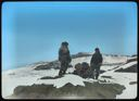 Image of Two Men by Cairn, Northwest Greenland